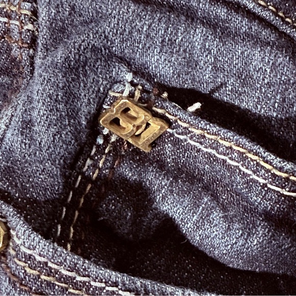 Ruff Hewn Women's Straight Leg Jeans - Deep Indigo - Picture 3 of 7